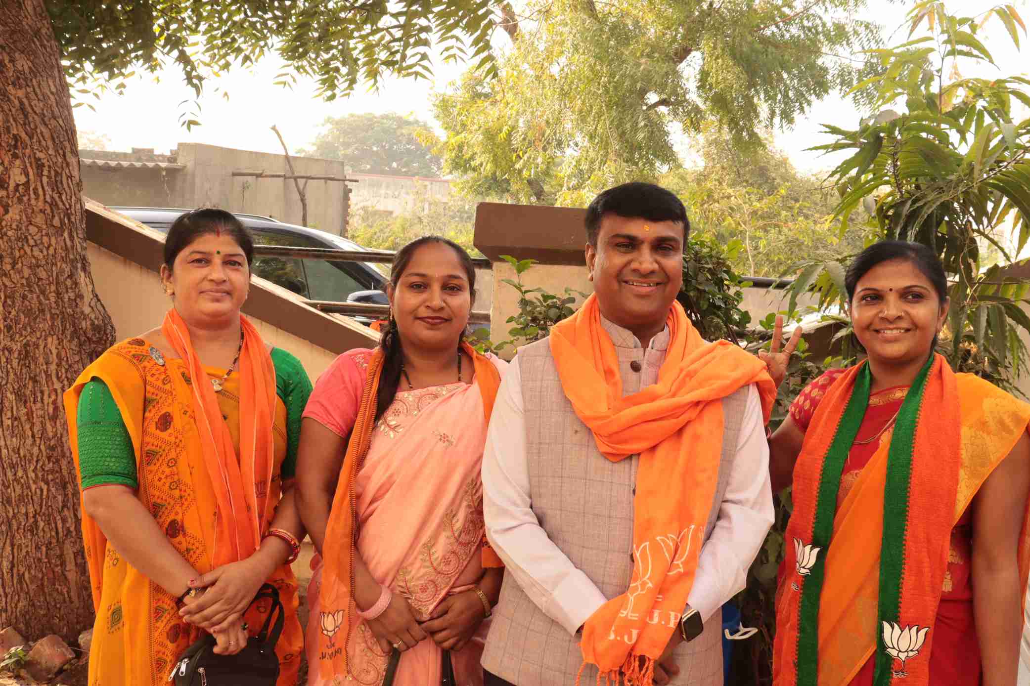 Amit Shah accompanies BJP’s Sanand candidate as he files nomination